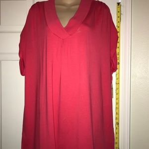Coral colored top from Coldwater Creek